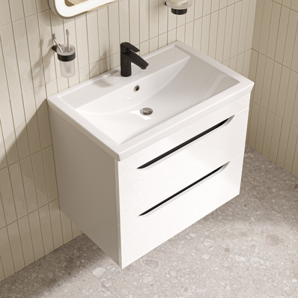 Тумба подвесная Iddis Ray 70 см белый подходит умыв. 4077000i28 (RAY70W0i95)