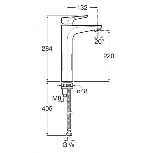 Смеситель для раковины Roca Atlas хром (7.5A37.9.0C0.M)