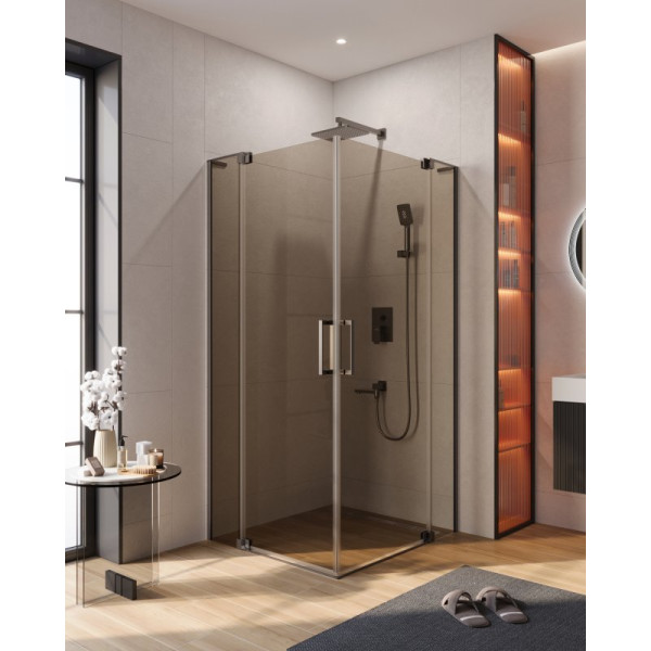 Душевой уголок Cezares Slider 70x80x195 стекло бронза, профиль оружейная сталь (SLIDER-AH-2-70/80-80/90-BR-GM) Душевой уголок Cezares Slider 70x80x195 стекло бронза, профиль оружейная сталь (SLIDER-AH-2-70/80-80/90-BR-GM)
