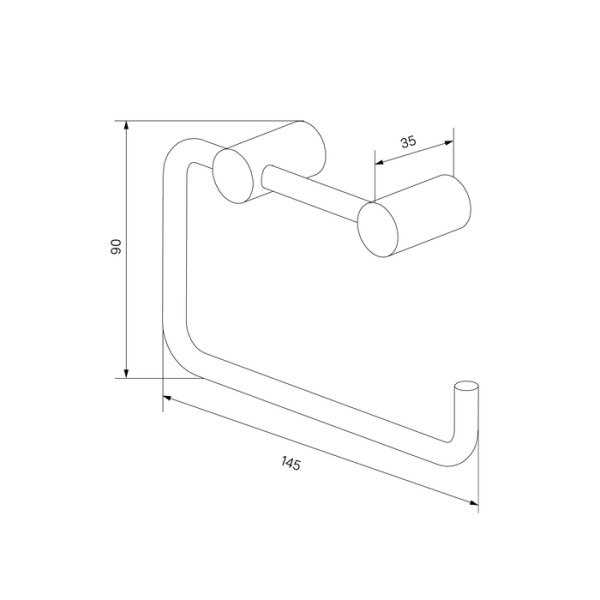 Держатель для туалетной бумаги без крышки сплав металлов Petite графит Iddis (PETGM00i43)