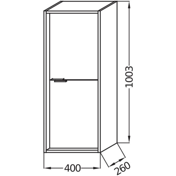Пенал подвесной Jacob Delafon Vivienne 400x260x1003 белый глянец (EB1665-J5-J5)