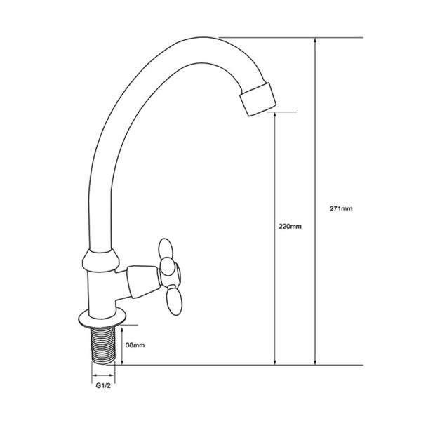 Смеситель моно Ex-promt Cross хром (Ex101.2-01)