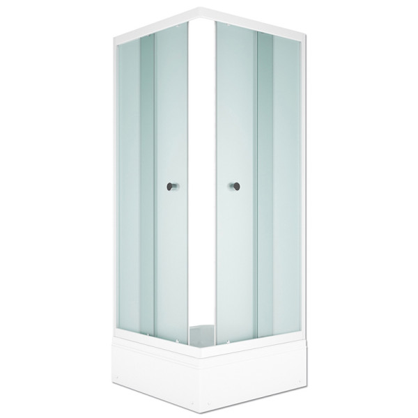 Душевой уголок Melodia Square 80х80 стекло матовое, белый профиль (MCNSQ8080MWt)