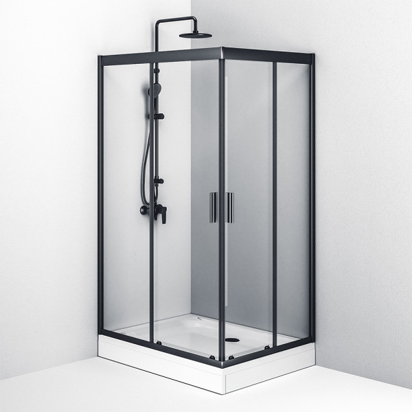 Душевой уголок AM.PM Gem 90x120x190 стекло прозрачное, профиль черный матовый (W90G-404-120290-BT)