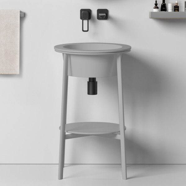 Раковина накладная Bequem (серый матовый)