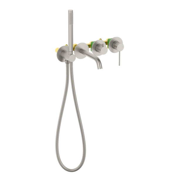 Смеситель для ванны и душа Timo Saona встраиваемый никель (2314/13YSM)