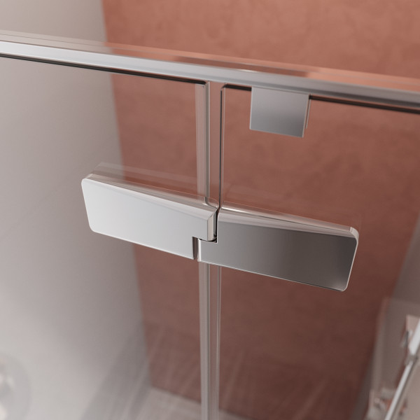 Душевые двери Cezares Liner 100x195 стекло прозрачное, профиль хром (LINER-B-12-100-C-Cr-R)