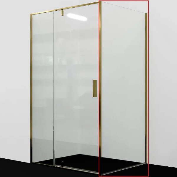 Душевая стенка WasserKRAFT Aisch 55P 90х200 стекло прозрачное, профиль золотой (55P03-RP90) Душевая стенка WasserKRAFT Aisch 55P 90х200 стекло прозрачное, профиль золотой (55P03-RP90)