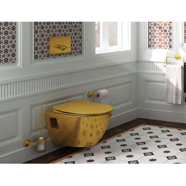 Унитаз подвесной с биде Creavit 35,5x50,2x33,5 золото (TP32,5-00CB00E-AK00)