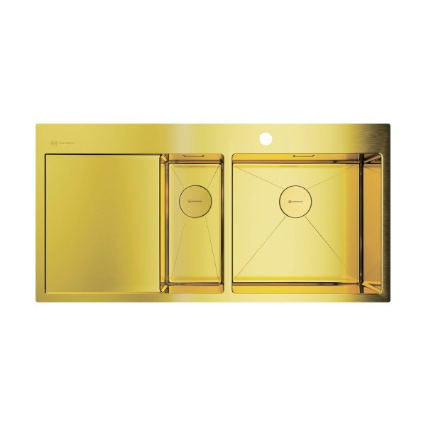 Мойка для кухни врезная Omoikiri Akisame 100-2-LG-R 1000x511 светлое золото (4973090) Мойка для кухни врезная Omoikiri Akisame 100-2-LG-R 1000x511 светлое золото (4973090)