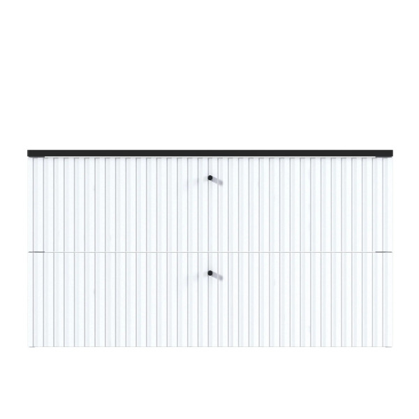 Тумба подвесная 1Marka Desire 900x500x487 белый + черная столешница (Ц0000026591)