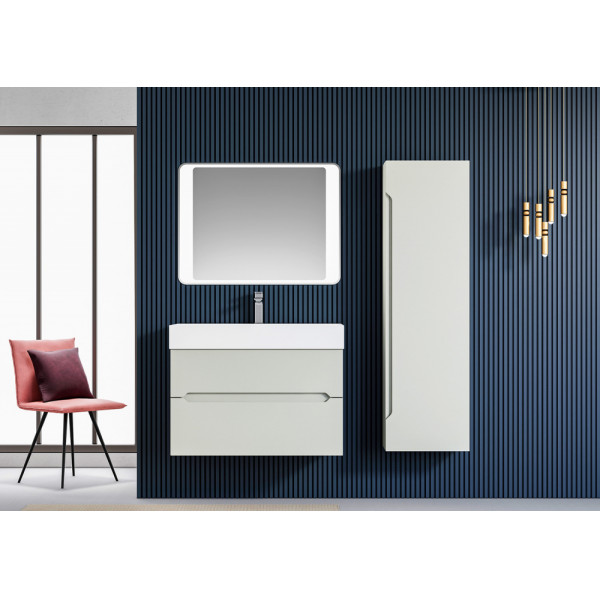 Тумба подвесная Orka Malta 800x470x630 с раковиной кашемировый матовый (5001474)