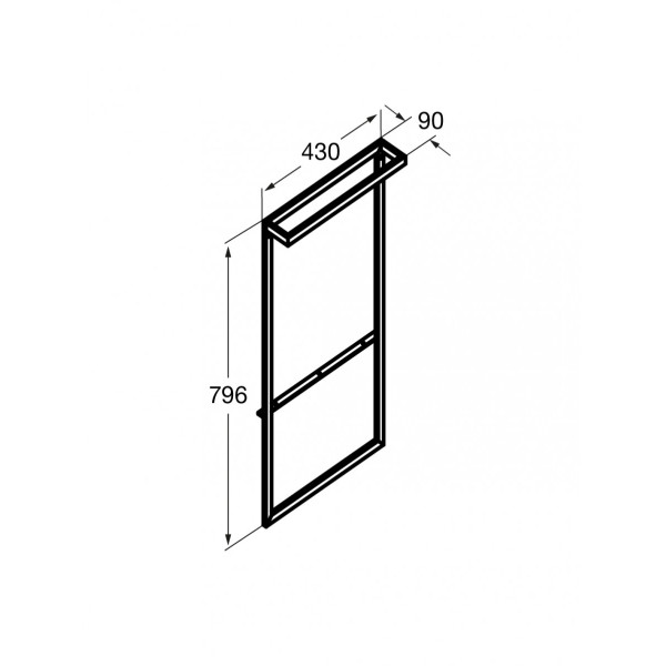 Опора c полотенцедержателем Roca Domi 796x430x10 1 штука черная (A816831485) Опора c полотенцедержателем Roca Domi 796x430x10 1 штука черная (A816831485)