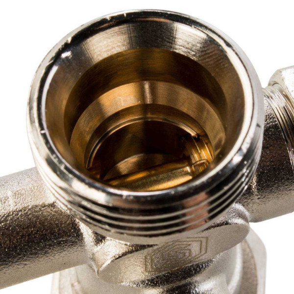 Фитинг двойной со встроенным шаровым краном 3/4" с байпасом Stout (для однотрубной системы) SVH-0001-000020 Фитинг двойной со встроенным шаровым краном 3/4" с байпасом Stout (для однотрубной системы) SVH-0001-000020