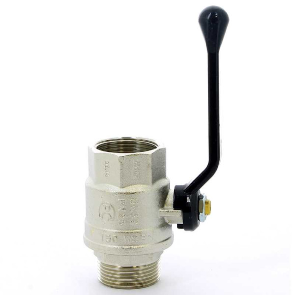 Кран Bugatti 1 1/4" ВН шаровый Oregon 305 (черная ручка) (03050080)