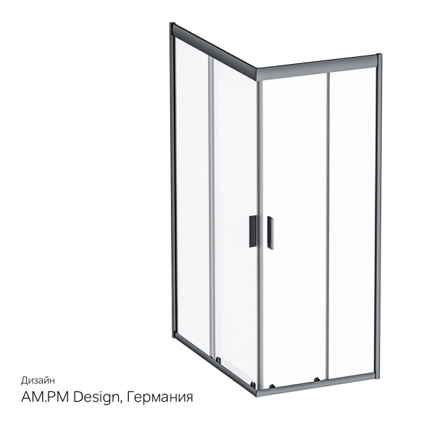 Душевой уголок AM.PM Gem 80x120x190 стекло прозрачное, профиль черный матовый (W90G-404-120280-BT)