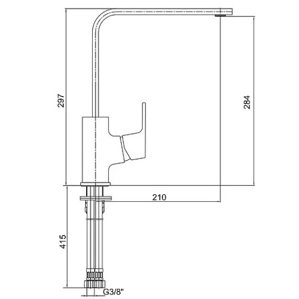 Смеситель для кухни E.C.A Tiera (102118065EX) Смеситель для кухни E.C.A Tiera (102118065EX)