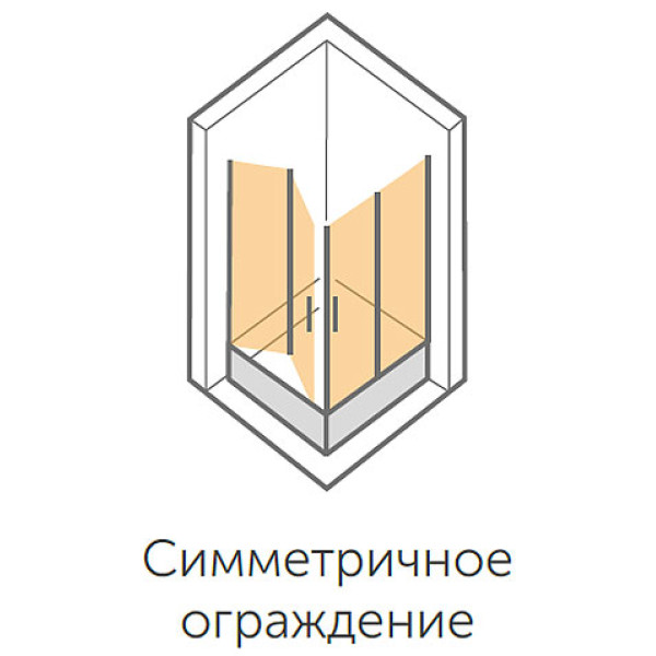 Душевой уголок Vegas Glass 80х80 2GPS Lux 80х80 07 02 стекло шиншилла Душевой уголок Vegas Glass 80х80 2GPS Lux 80х80 07 02 стекло шиншилла