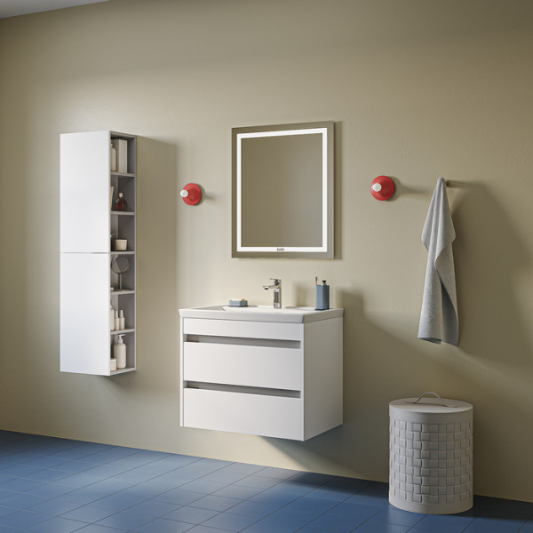 Тумба с умывальником подвесная Iddis Zodiac X 70 см белый подходит умыв. 4077000i28 (ZDX70W0i95K)