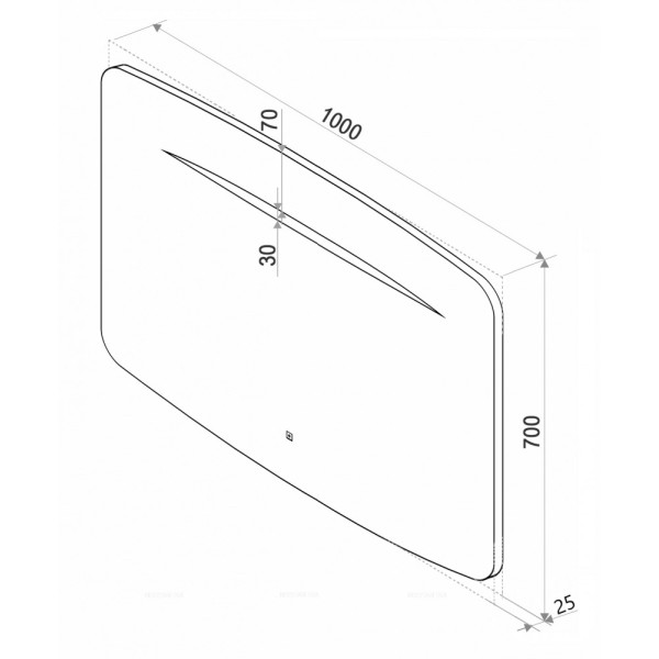 Зеркало с подсветкой Континент Rapid Led 1000х700 (ЗЛП911)