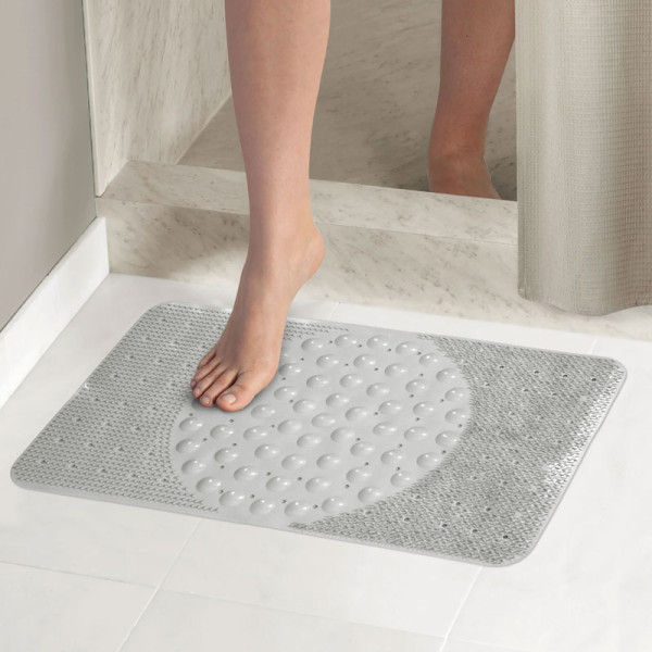 Коврик для ванной Melodia ПВХ Massage прямоугольный массажный 66x38cм кремовый (MK006)