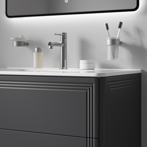 Тумба подвесная Iddis Oxford Neo 80 см темно-серый подходит умыв. 0108000i28 9 (OXN80D0i95)