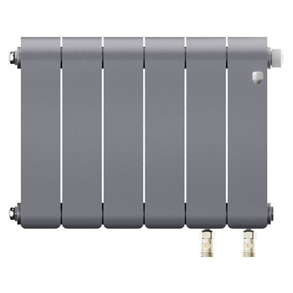 Радиатор биметаллический Royal Thermo Infinity 300 Silver Satin VR80 (6 секций) Серебристый (RTISSVR8030006)
