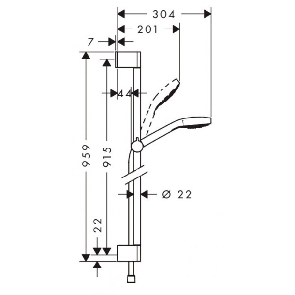 Душевая гарнитура Hansgrohe Croma Select E Multi110 хром (26590400)