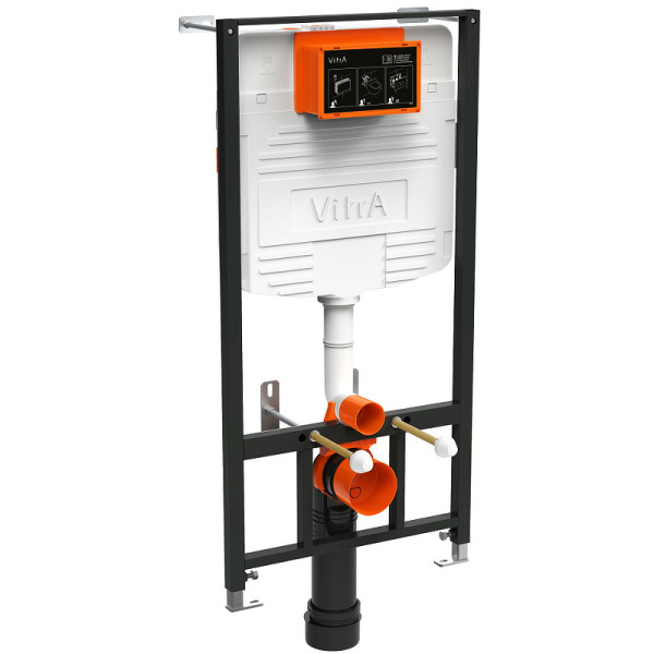 Комплект инсталляция с унитазом Vitra Normus L-box с клавишей глянцевый хром (9773B003-7206)