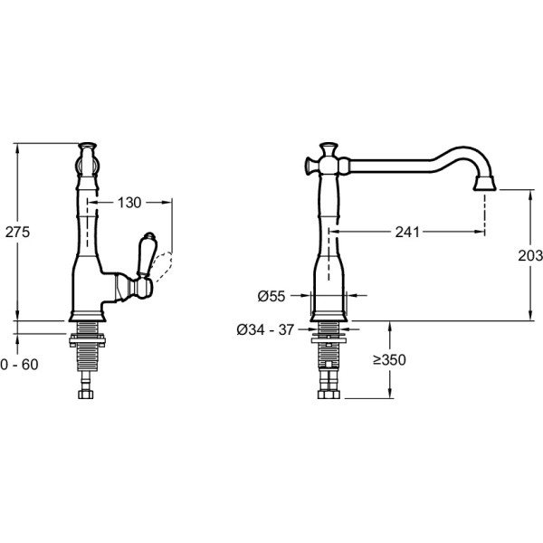 Смеситель для кухни Jacob Delafon Louise Хром (E24367-CP) Смеситель для кухни Jacob Delafon Louise Хром (E24367-CP)