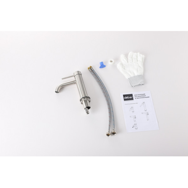 Смеситель для раковины Abber Wasser Kreis 316 сталь брашированная (AF8110BST)