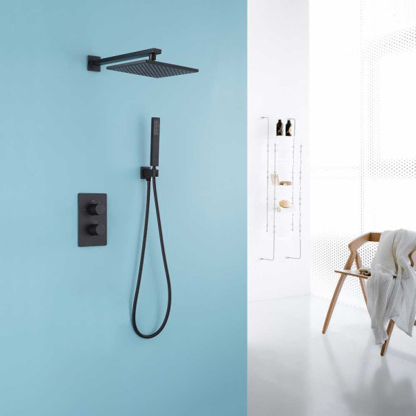 Душевая система Abber Weiss Insel черный матовый (AF8051B)