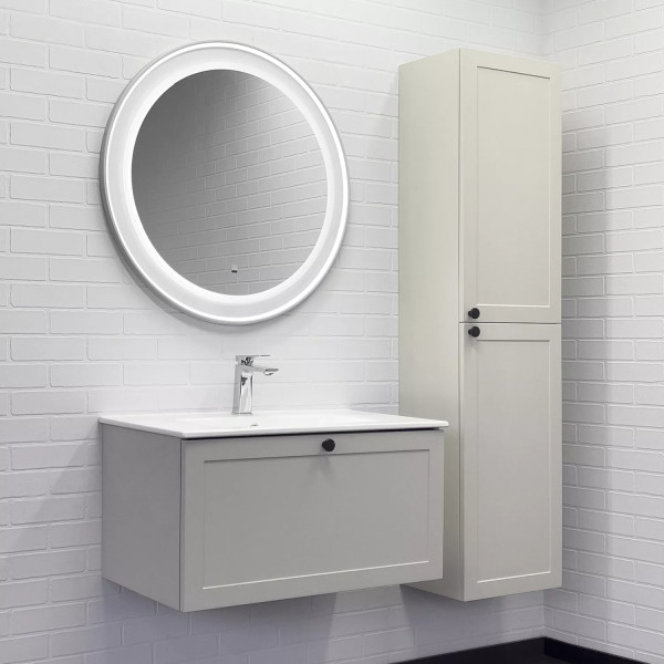 Зеркало Comforty Ереван 700x25x700 с подсветкой белый матовый (00-00014156)