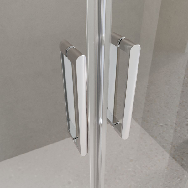 Душевая дверь BelBagno Luce 150x195 стекло прозрачное, профиль хром (LUCE-BF-2-150-C-Cr)