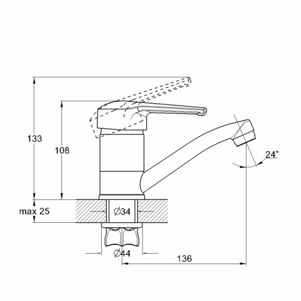 Смеситель для кухни G.lauf хром (SIT4-B182) Смеситель для кухни G.lauf хром (SIT4-B182)