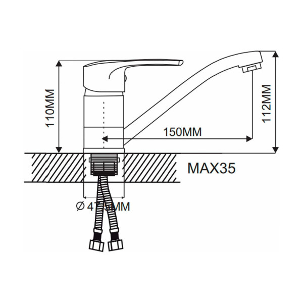 Смеситель для кухни Maxonor (MN4566-2)