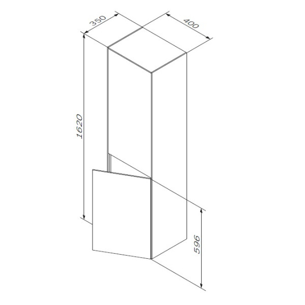 Пенал подвесной AM.PM AM.PM Inspire V2.0 40x162 push-to-open, графит матовый (M50ACHX0406GM)