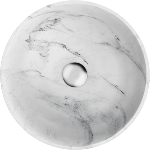 Раковина накладная Omoikiri Hitomi WH Marble 41x41x14,5 WH Marble (4972078) Раковина накладная Omoikiri Hitomi WH Marble 41x41x14,5 WH Marble (4972078)