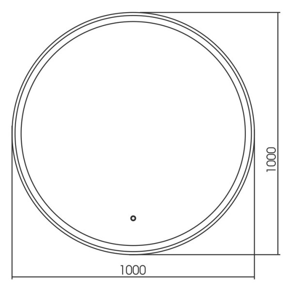 Зеркало Azario Перла d1000 c подсветкой и диммером, сенсор выключатель (LED-00002464)
