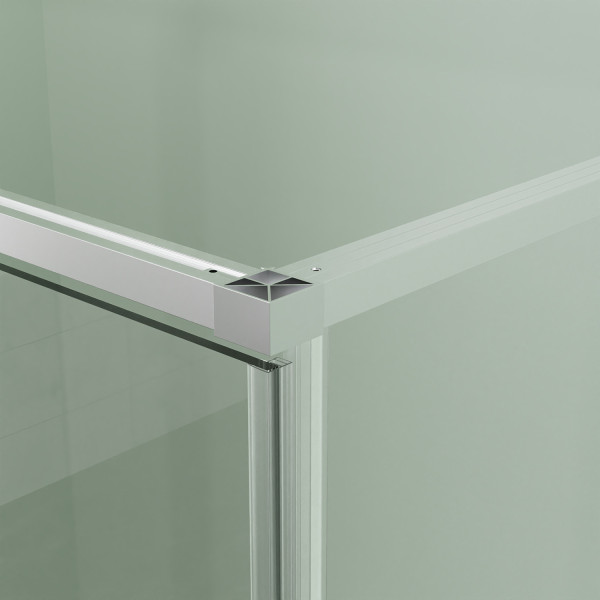 Душевой уголок Azario Male 90x90x195 стекло прозрачное, профиль графит матовый (AZ-J50-90-MGR-CL)