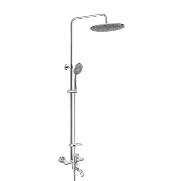 Душевая система Swedbe Hermes со смесителем для ванны хром, серый (5129G1)