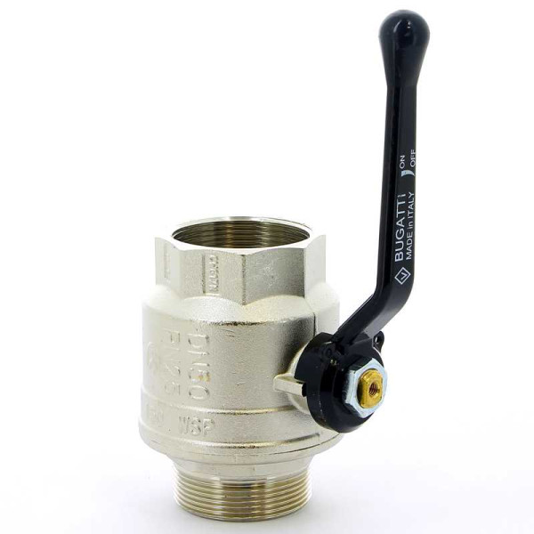 Кран Bugatti 2" ВН шаровый Oregon 305 (черная ручка) (03050092)