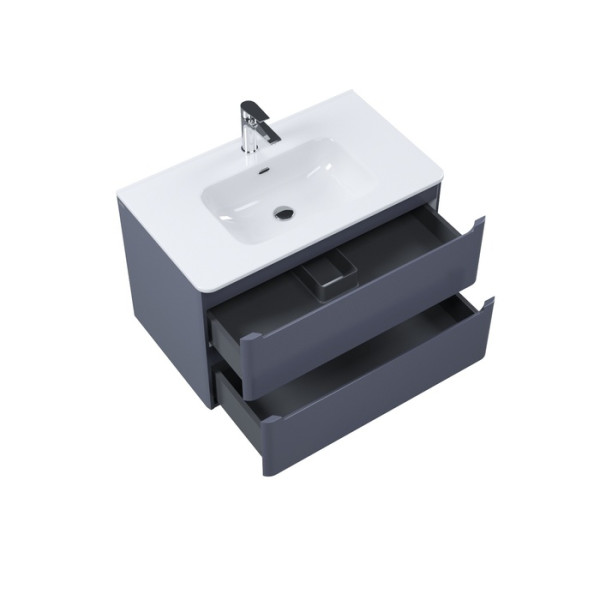 Тумба с умывальником подвесная Iddis Edifice 80x46,7 темно-серый (EDI80D0i95K)