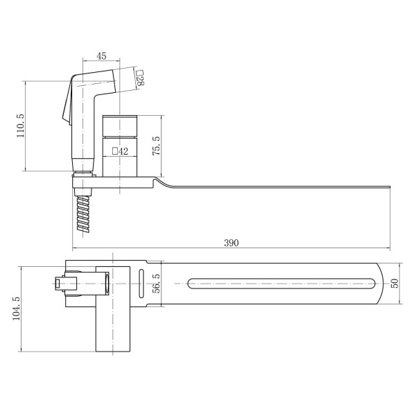 Смеситель для унитазов Fashun с гигиенической лейкой сатин (A57104) Смеситель для унитазов Fashun с гигиенической лейкой сатин (A57104)