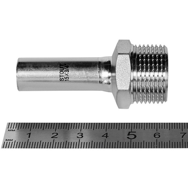 Вставка резьбовая 15х3/4"Н Stout SSS-2024 НПр-НР (нерж.ст., пресс) SSS-2024-001534 Вставка резьбовая 15х3/4"Н Stout SSS-2024 НПр-НР (нерж.ст., пресс) SSS-2024-001534