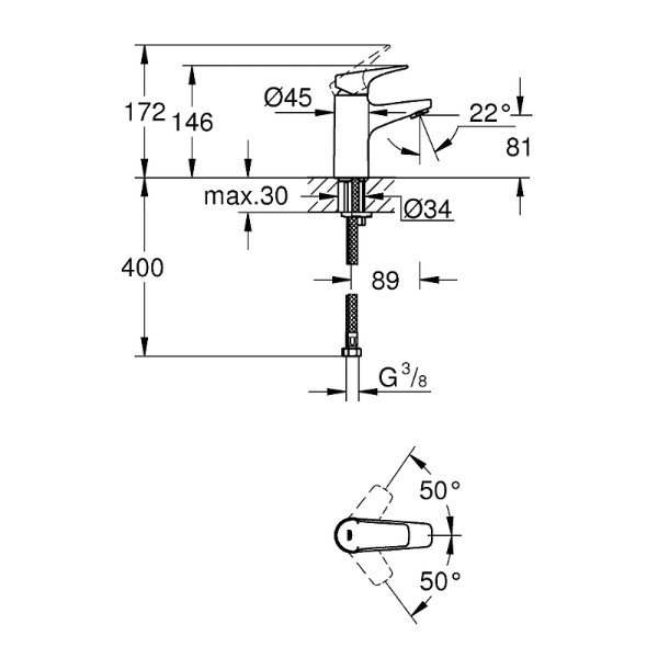 Смеситель для раковины Grohe BauFlow хром (23752000) Смеситель для раковины Grohe BauFlow хром (23752000)