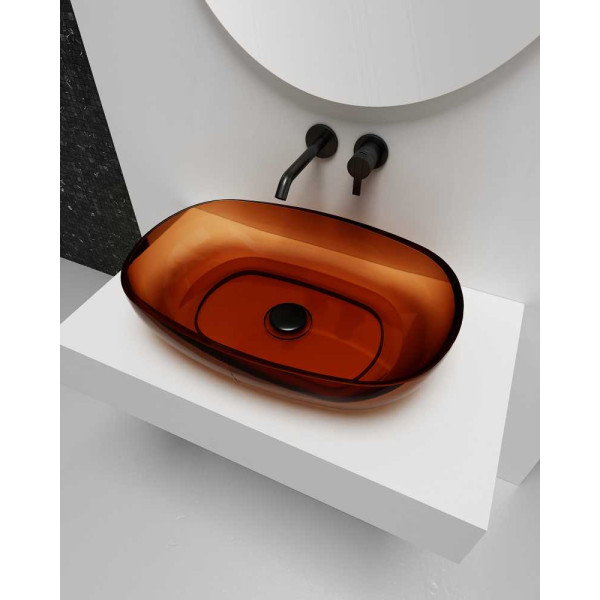 Раковина накладная ABBER Kristall 60x40 коричневая (AT2805Opal) Раковина накладная ABBER Kristall 60x40 коричневая (AT2805Opal)