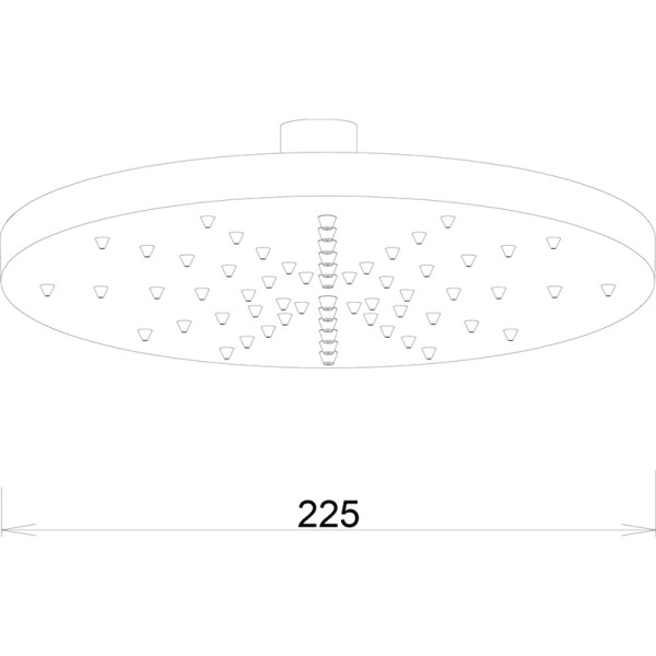 Верхний душ Melodia d225 хром (MKP27000С)