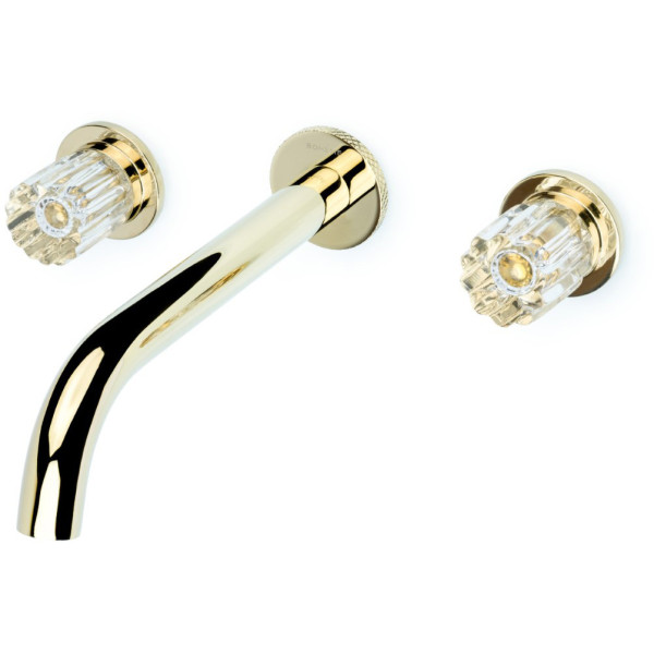 Смеситель для раковины на 3 отв.Boheme ELEGANTE G (золото) (152-2-G-EL)