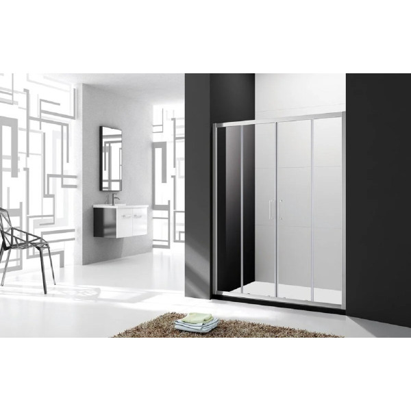 Душевая дверь Cezares Molveno 180x195 стекло прозрачное, профиль хром (MOLVENO-BF-2-180-C-Cr-IV)